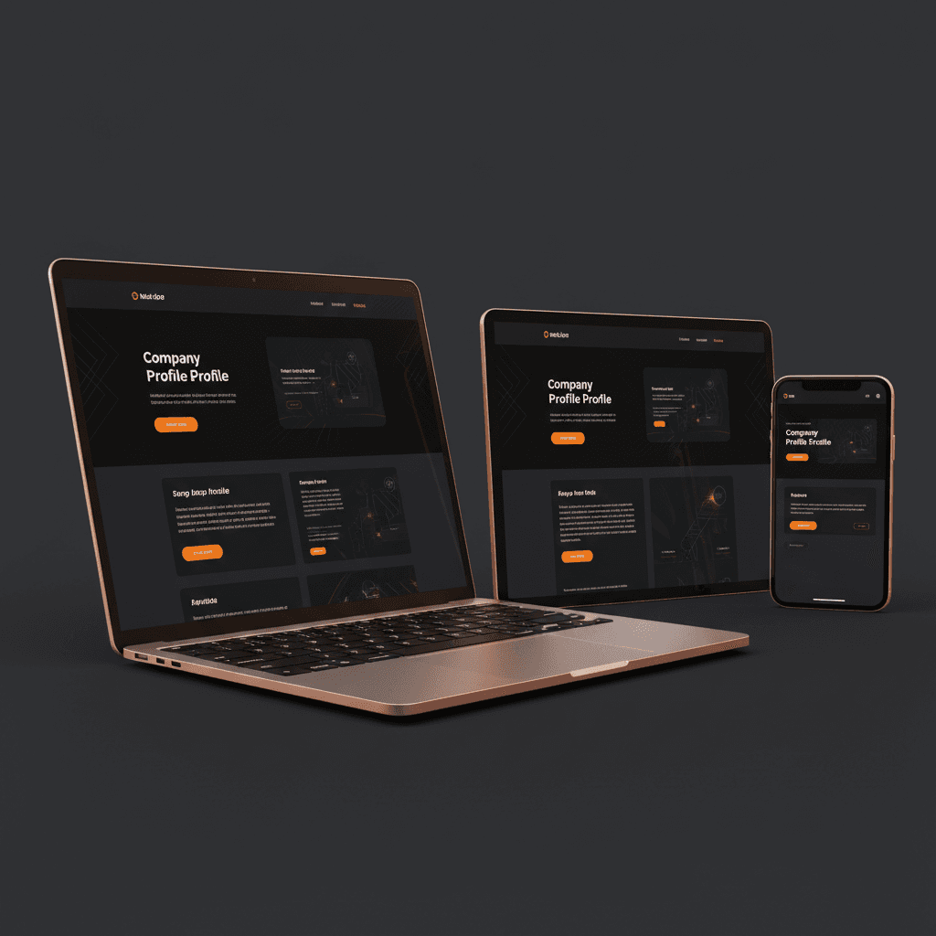 Desain website company profile perusahaan modern