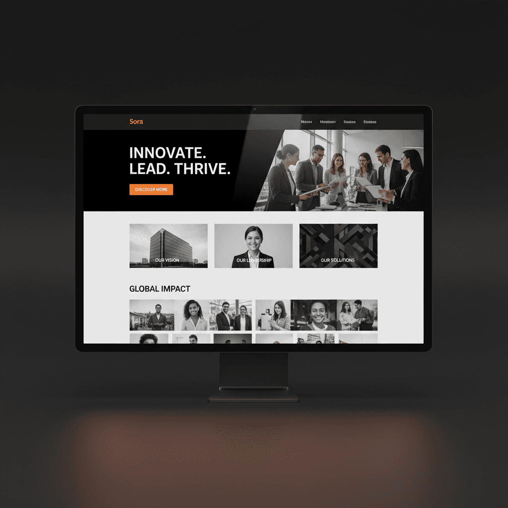 Website company profile responsif di laptop, tablet, dan smartphone